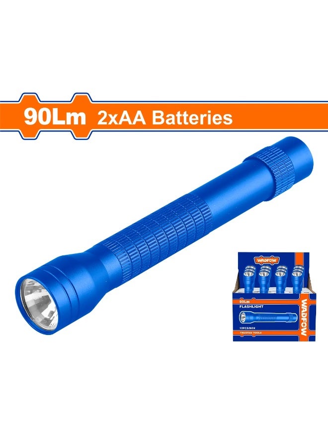 WADFOW Portable AA Battery Flashlight WFL2J05 – 90 Lumens Compact LED Torch Light with Tail Switch, 40m Beam Distance Aluminum Pocket Penlight for Home, Emergency, Camping & Inspection - Image 2