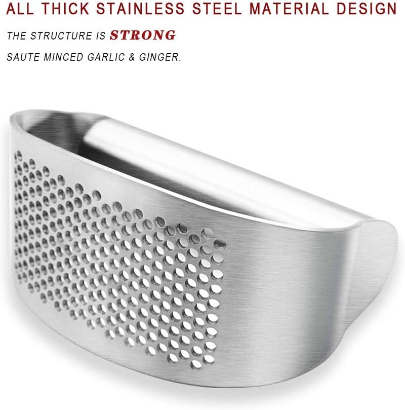AmDONGKING Garlic Press Rocker, Bottle Opener, Stainless Steel Garlic Crusher Chopper Squeezer Slicer Mincer - Image 3