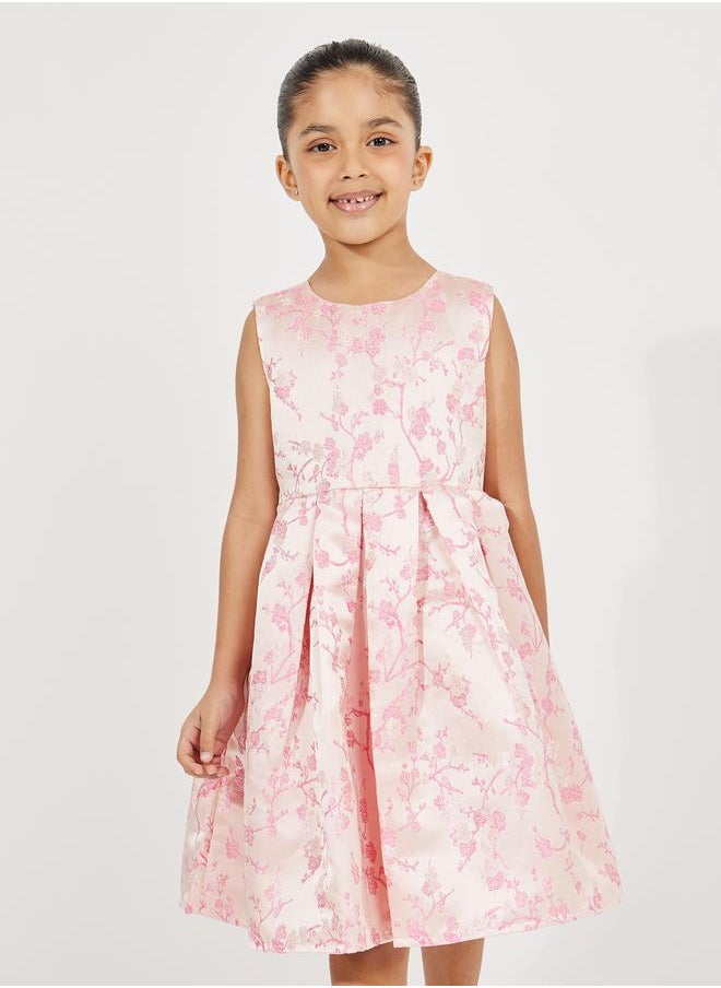 Styli Jacquard Dress with Fold Pleated  - Image 2