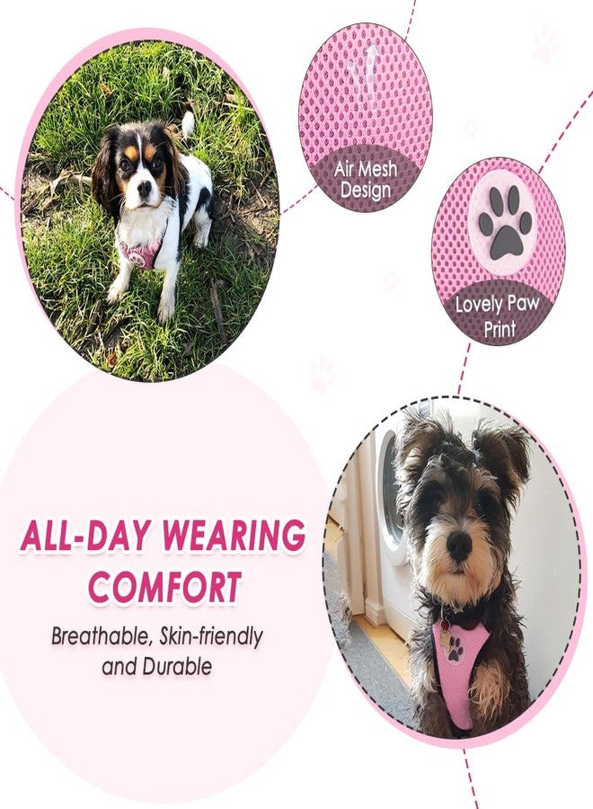 Lukovee Dog Seat Belt for Car, Adjustable Dog Car Harness for Large Medium Small Dogs, Soft Padded & Breathable Mesh Dog Seatbelt with Car Strap and Carabiner(Pink Double Clip,Medium) - Image 3