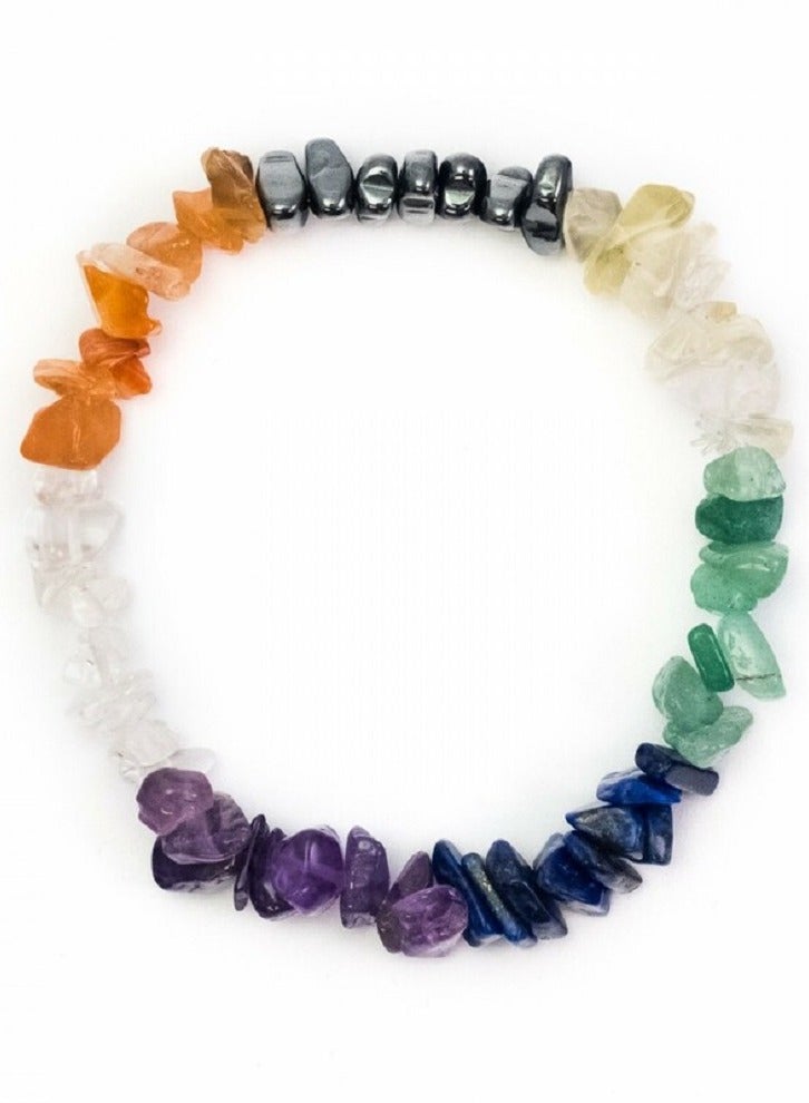 Chakra Colour - Elasticated Chip Bracelet (Fine Chips)