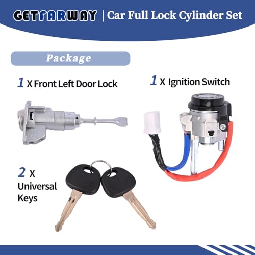 Getfarway مجموعة أسطوانة قفل السيارة Getfarway كاملة 81970-3XA00 81910-3XA00 متوافقة مع هيونداي إيلانتر 2011 2012 2013 2014 2015 1.8L 2.0L 1 x مفتاح الإشعال / 1 x قفل الباب الأمامي الأيسر / 2 x مفاتيح عالمية - Image 4
