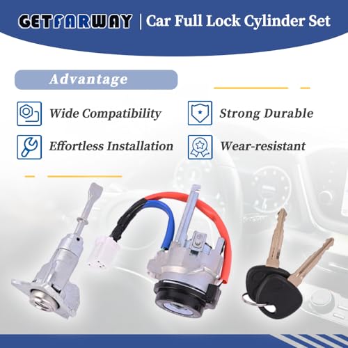 Getfarway مجموعة أسطوانة قفل السيارة Getfarway كاملة 81970-3XA00 81910-3XA00 متوافقة مع هيونداي إيلانتر 2011 2012 2013 2014 2015 1.8L 2.0L 1 x مفتاح الإشعال / 1 x قفل الباب الأمامي الأيسر / 2 x مفاتيح عالمية - Image 5
