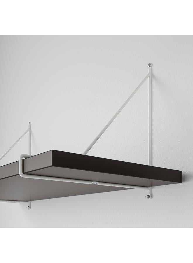 erorex Wall Shelf, Brown-Black/White, 80X30 Cm - Image 5