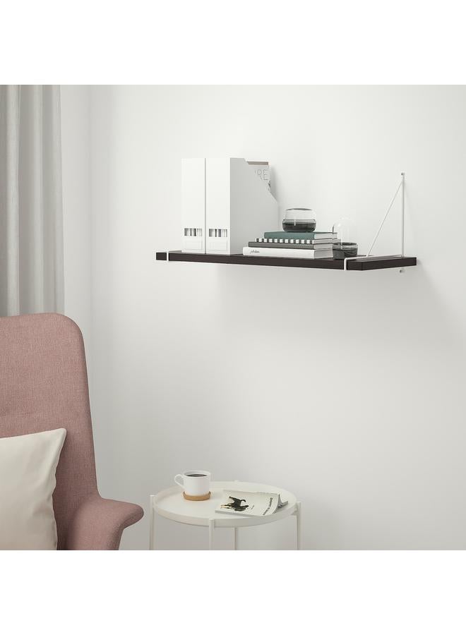 erorex Wall Shelf, Brown-Black/White, 80X30 Cm - Image 4