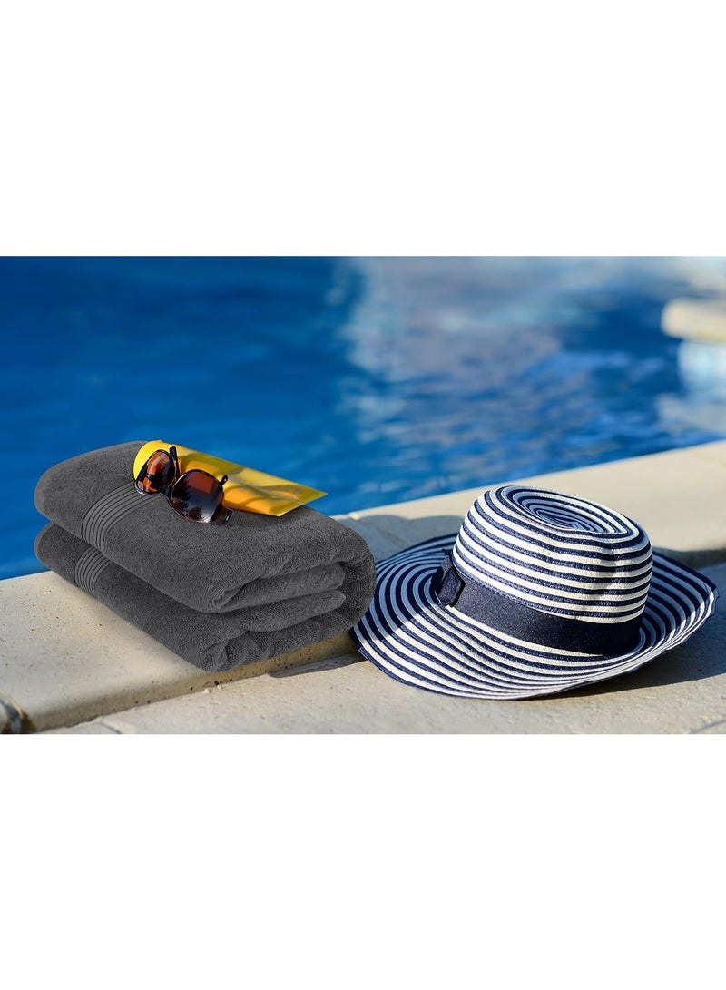 Utopia Towels 700 GSM Premium Cotton Extra Large Bath Towel (90 x 180 cm) Soft Luxury Bath Sheet - Grey - Image 4