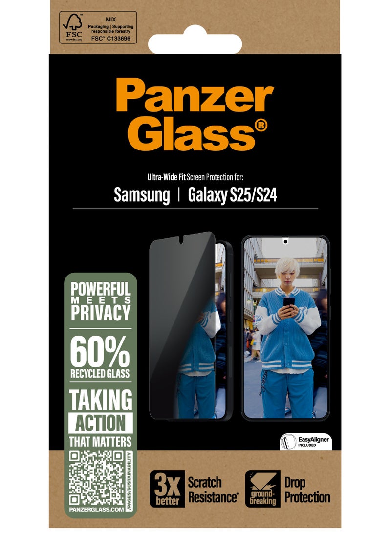 بانزرجلاس "بانزر جلاس حماية شاشة سامسونج جالاكسي  S25 الترا  مقاس واسع  حفظ الخصوصية" - Image 4