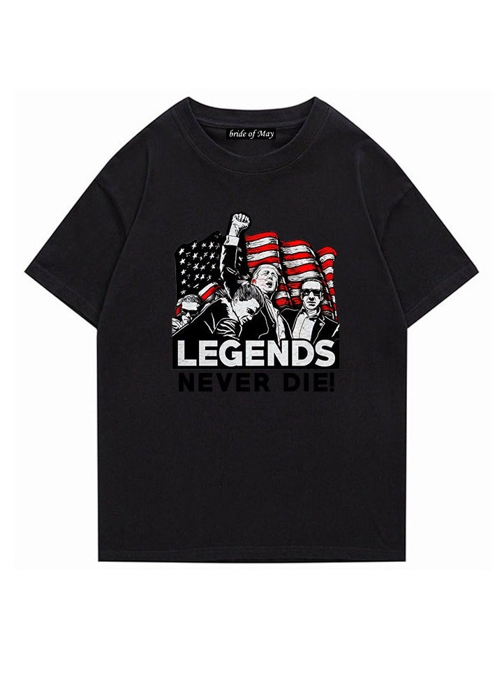 KUYING New Trump Print Short Sleeved Shirt - Image 1