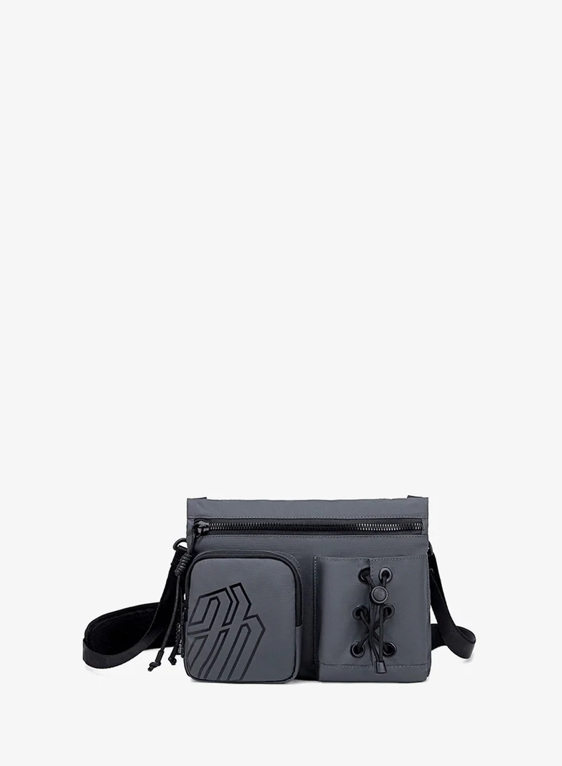 ARCTIC HUNTER Premium Shoulder Sling Bag Water Resistant Polyester Unisex Cross Body Bag for Travel Business School College K00535 Grey