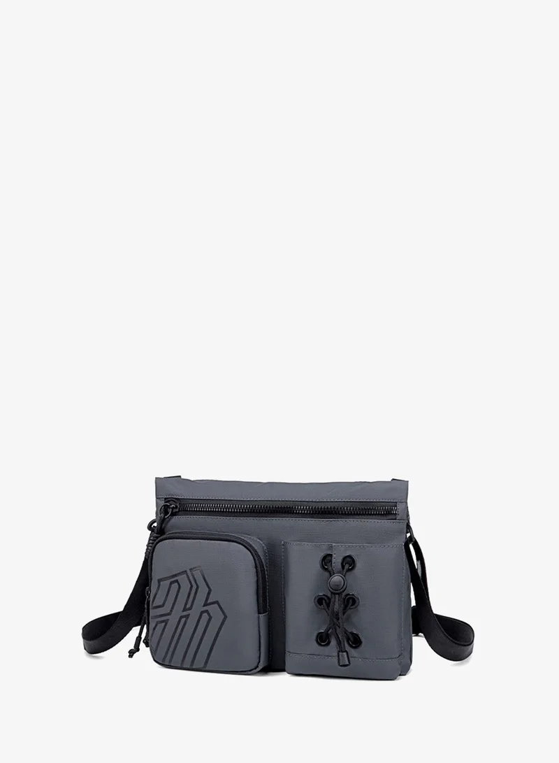ARCTIC HUNTER Premium Shoulder Sling Bag Water Resistant Polyester Unisex Cross Body Bag for Travel Business School College K00535 Grey