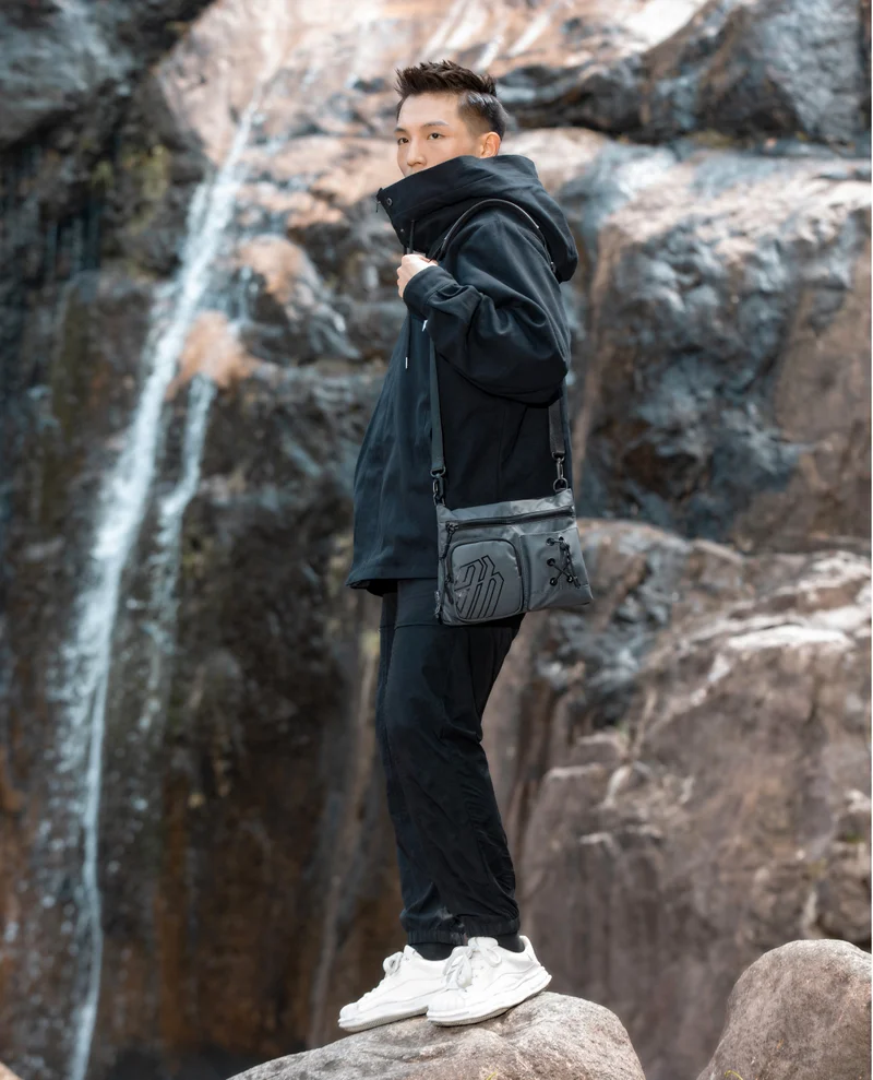 Arctic Hunter Grey Premium Shoulder Sling Bag Water Resistant Polyester Unisex Cross Body Bag for Travel Business School College, K00535, Grey  | Best Price UAE