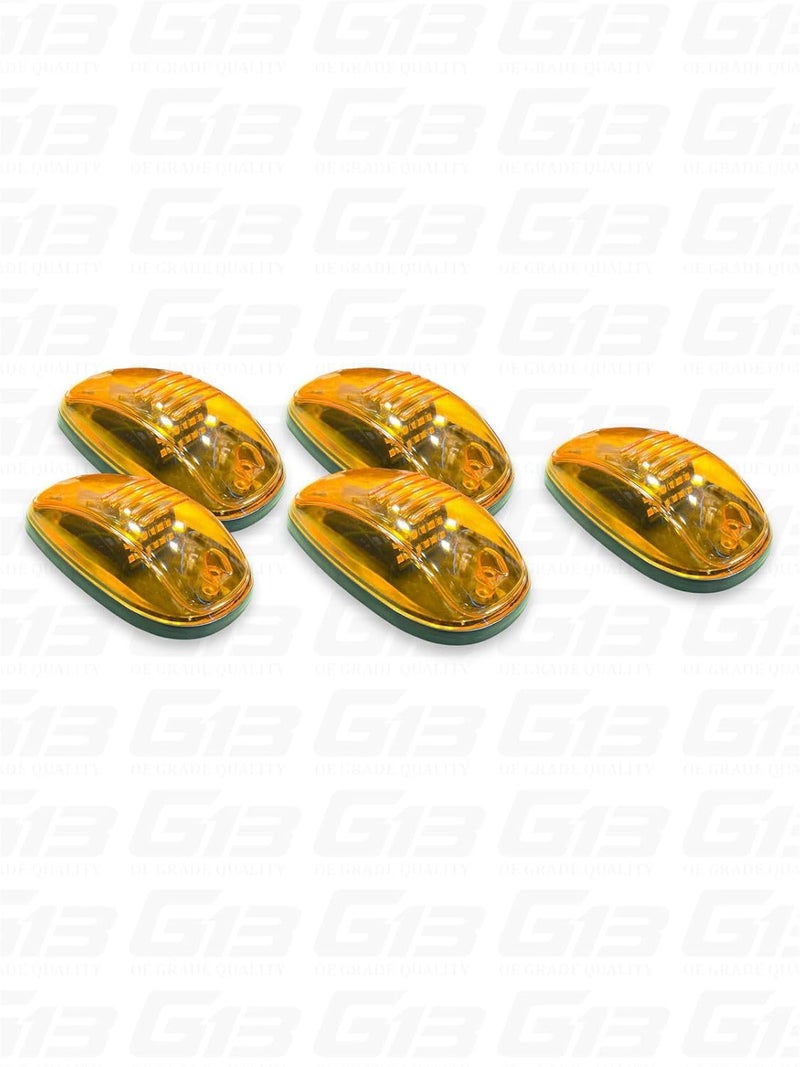 G13 12V Car Roof-top Emergency Clearance Warning Strobe,Roof Running Light with Amber Yellow LED Lights for Hummer, Thar, Gypsy, Bolero & Jeep Rubicon (YELLOW,AMBER, 18 LED) - Image 1
