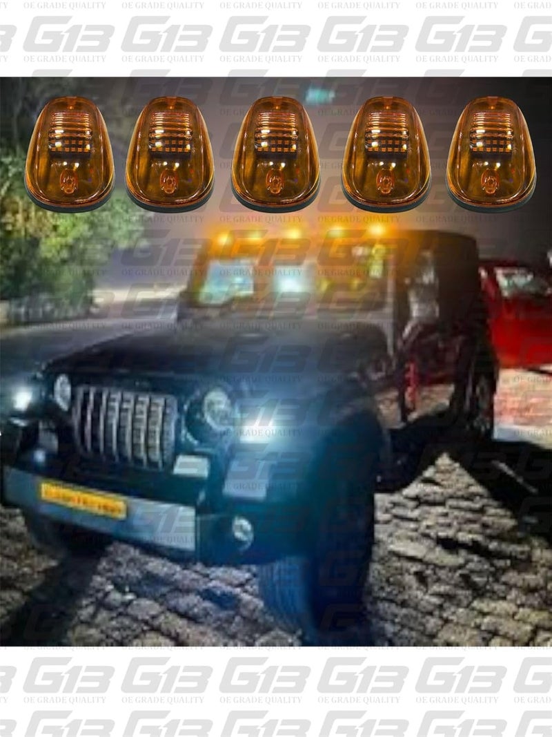G13 12V Car Roof-top Emergency Clearance Warning Strobe,Roof Running Light with Amber Yellow LED Lights for Hummer, Thar, Gypsy, Bolero & Jeep Rubicon (YELLOW,AMBER, 18 LED) - Image 4