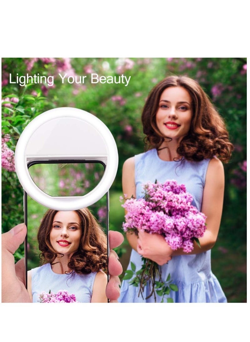 ELTRAZONE - 184 Selfie Ring Light with 36 LED Bulbs, Flash Lamp Clip Ring Lights Fill-in Lighting Portable for Phone/Tablet/iPad/Laptop Camera - Image 1