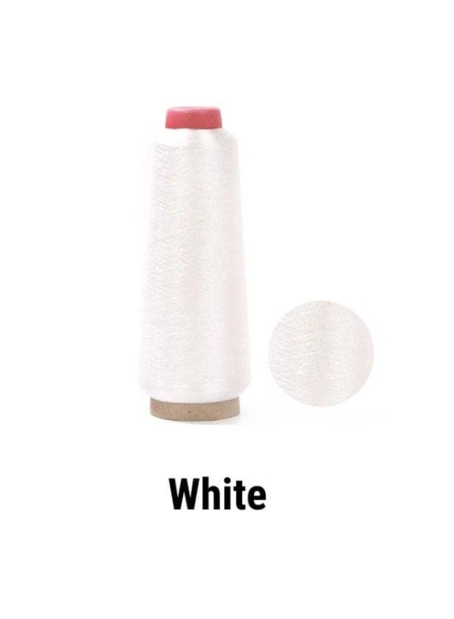 Bhavya Enterprises Metallic Zari Thread for Embroidery, Sewing, Jewelry Making - White, 1pc - Image 2