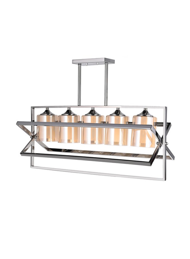 El Rawda Lighting Eimilia Stainless Chandelier | Modern Chandelier | Material: Stainless Steel | Color: Chrome | Size: 60x85 cm