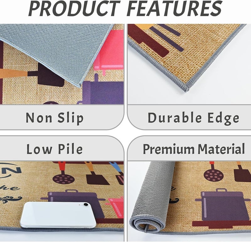 Dratal Floor Mat Door Mat Kitchen Bathroom Absorbent Floor Mat Bathroom NonSlip Mats Household Bedroom Carpet Entry Door DTRE07 - Image 4