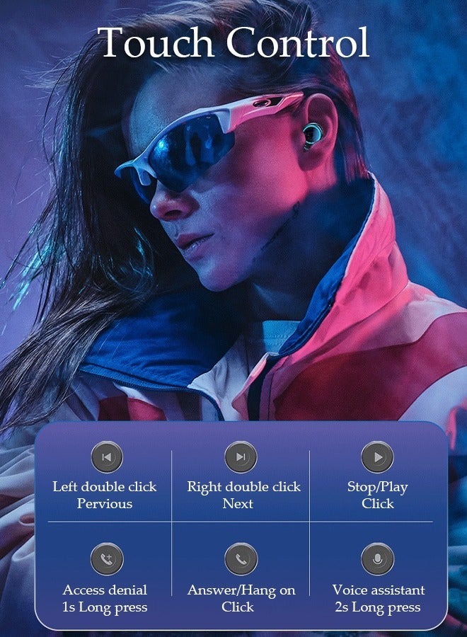 DUNISO Wireless Earbuds Bluetooth 5.2 Headphone Earphones in-Ear with Wireless Charging Case Phone Charging and LED Power Display Built-in Mic Headset IPX7 Waterproof for Running Sport Gym - Image 2