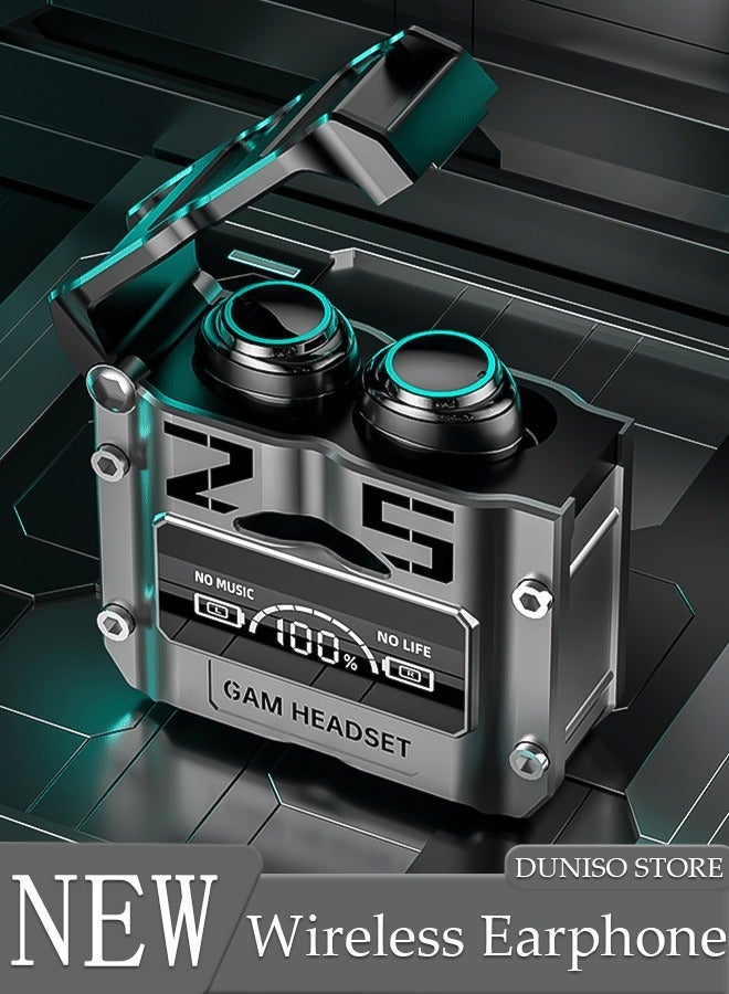 DUNISO Wireless Earbuds Bluetooth 5.2 Headphone Earphones in-Ear with Wireless Charging Case Phone Charging and LED Power Display Built-in Mic Headset IPX7 Waterproof for Running Sport Gym - Image 1