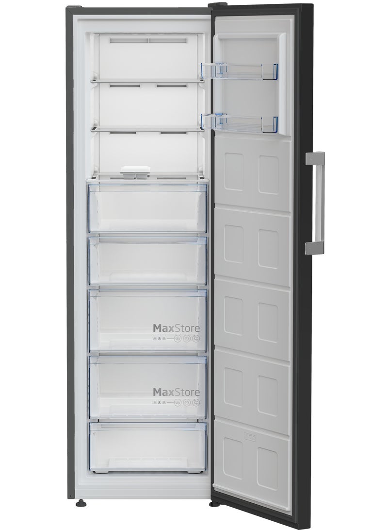 Beko Upright Freezer 286L - No Frost - ProSmart Inverter Motor - 8 Drawer Storage - Digital Control Display - Fast Freeze Function - Low Noise - Vacation Mode - Black - RFNE313E13STIEGB 286 L 1 W RFNE313E13STIEGB Piano Black - Image 4