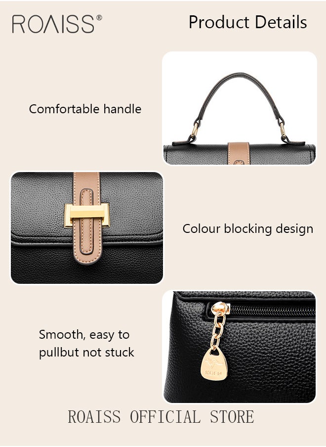 roaiss - Women Shoulder Crossbody Bag Large Capacity Compact and Exquisite Women Handbag - Image 1