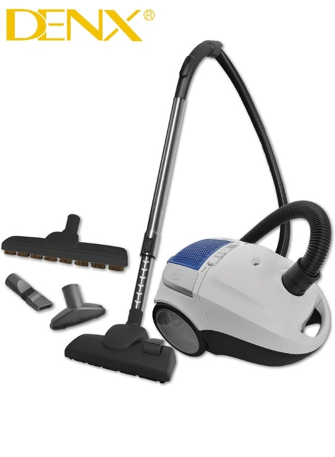 DENX Bagless Vacuum Cleaner, 1600W Dust Pick Vacuum with Filter, Suitable for Home, Hard Floors and Carpets, Lightweight with Strong Suction Power, Corded Vacuum, Large 2L Dust Bin, 4.5m Retractable Cord - Image 3