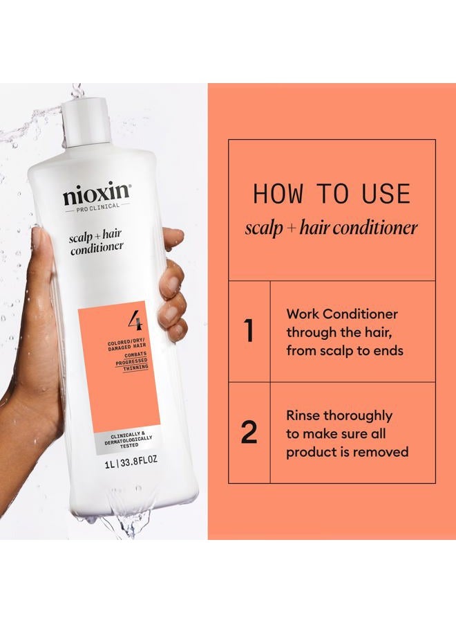 Nioxin Scalp Therapy Conditioner, System 4 (Color Treated Hair/Progressed Thinning), 33.8 Fl Oz - Image 4