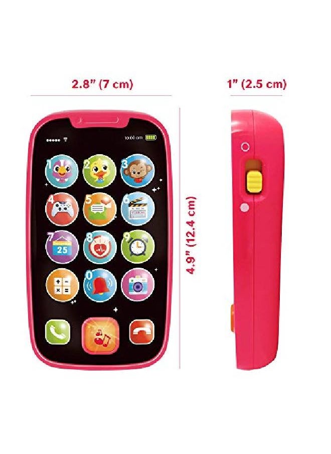 My First Smartphone - Cell Phone Baby Toy, For Toddlers And Young Children - 15 Unique Buttons And Functions, Musical Melodies, Animal Sounds And Number Learning - For 1-Year-Old Kids And Older