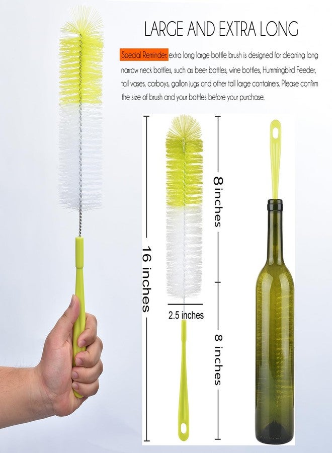 ALINK 16 inch Long Bottle Brush Cleaner for Washing Wine/Beer/Sport Well/Thermos/Glass, Hummingbird Feeder and Long Narrow Neck Sport Bottles - Image 2