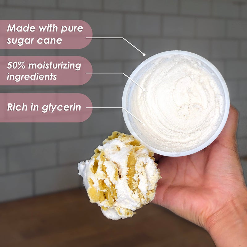 Primal Elements Sugar Scrub, Exfoliating Sugar Whip, Face and Body Cleanser, Moisturizer, Cupcake, 10 oz Package - Image 4