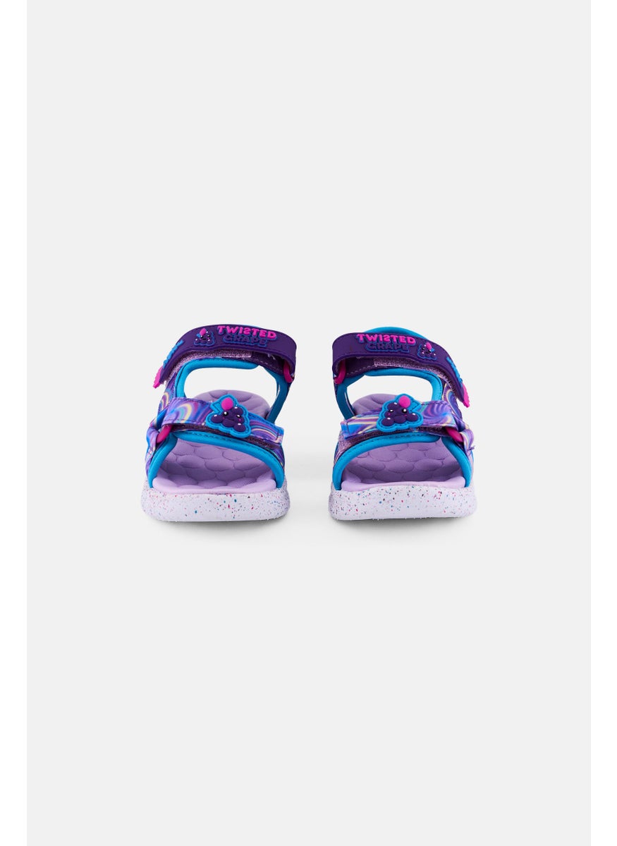 SKECHERS Kids Girl Jumpsters Splasherz Velcro Closure Sandals, Purple  - Image 4