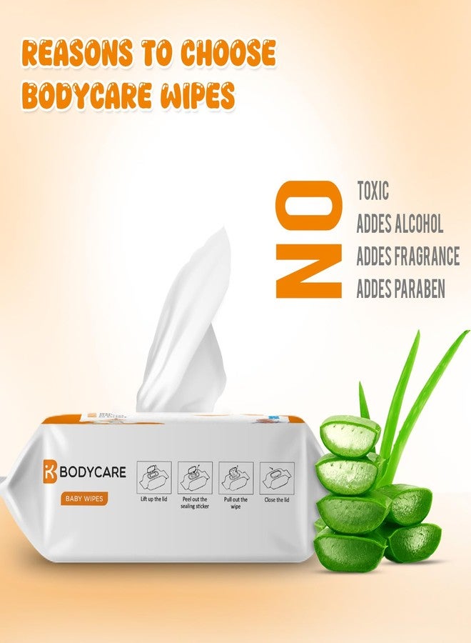 BODYCARE Unscented 99% Pure Water Baby Wipes with Lid |Natural Plant made cloth - Super thick Wet Wipes I 72 pcs/pack - (Pack of 4) - Image 3