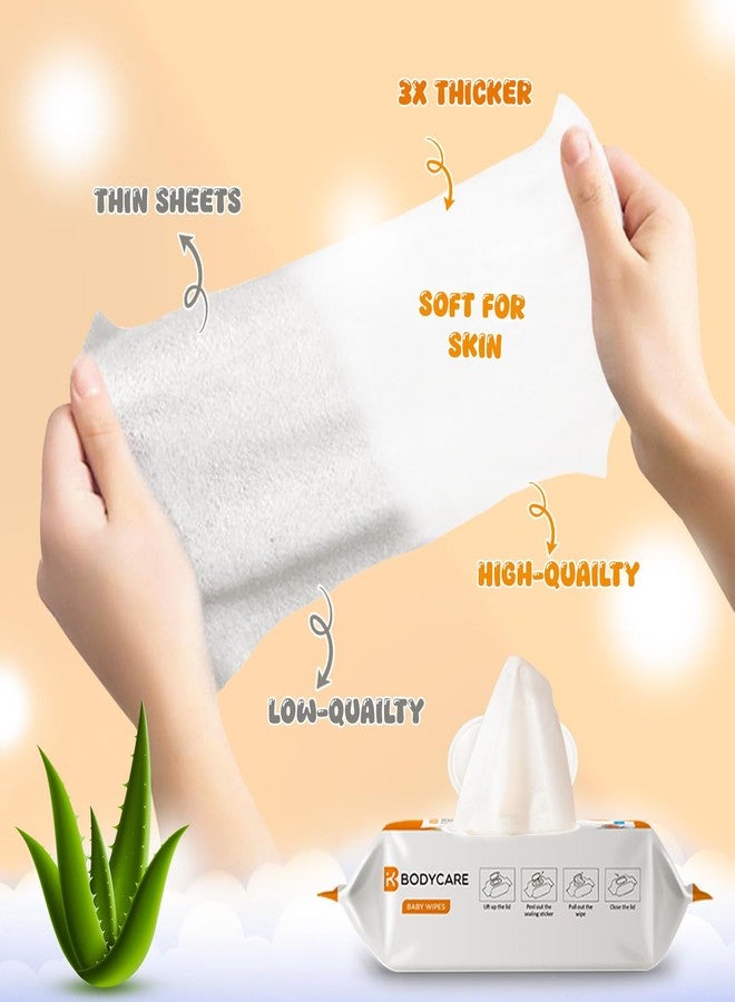 BODYCARE Unscented 99% Pure Water Baby Wipes with Lid |Natural Plant made cloth - Super thick Wet Wipes I 72 pcs/pack - (Pack of 4) - Image 2
