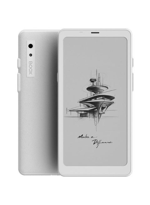 BOOX Palma Mobile ePaper 6GB+128GB قارئ إلكتروني مزود بمعالج Qualcomm Octa-Core + BSR GPU، وإضاءة أمامية وكاميرا خلفية بدقة 16 ميجابكسل، أبيض