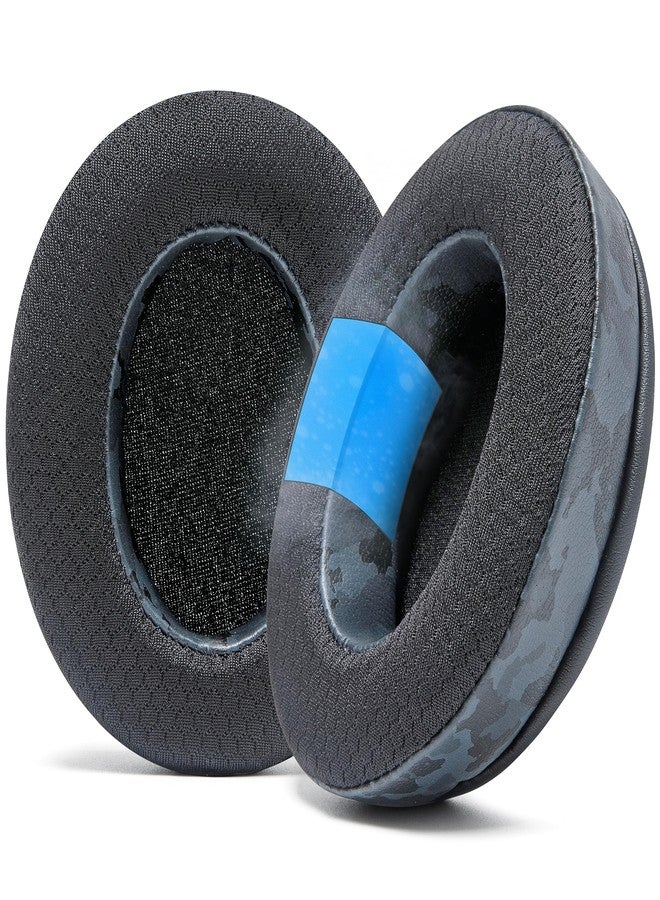WC وسادات أذن جل تبريد WC Freeze Crusher - متوافقة مع سماعات Skullcandy Crusher، من Wicked Cushions - تناسب سماعات Skullcandy Crusher و Hesh 3، مصنوعة من إسفنج ميموري فوم ناعم، توفر برودة تدوم لفترة أطول | أسود مموه - Image 1