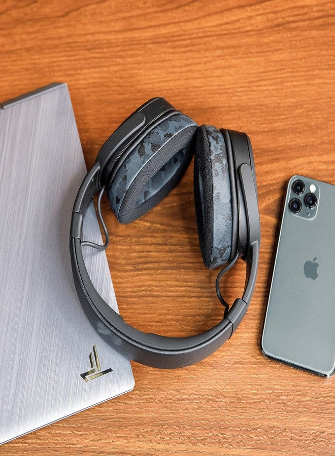 WC وسادات أذن جل تبريد WC Freeze Crusher - متوافقة مع سماعات Skullcandy Crusher، من Wicked Cushions - تناسب سماعات Skullcandy Crusher و Hesh 3، مصنوعة من إسفنج ميموري فوم ناعم، توفر برودة تدوم لفترة أطول | أسود مموه - Image 3