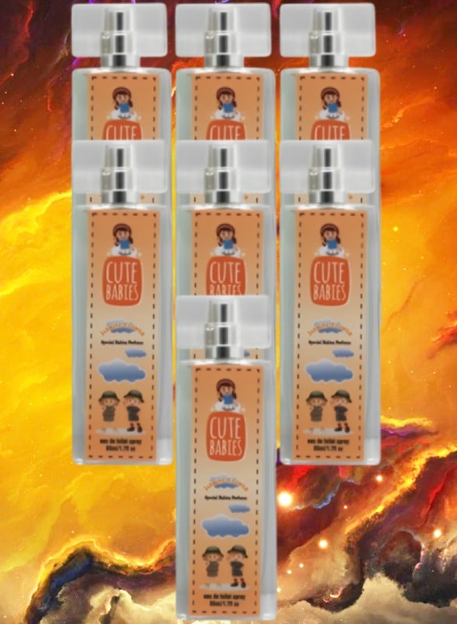 Cute 7 Pieces Babies Jasmine Flower Perfume 50ml EDT - Image 1