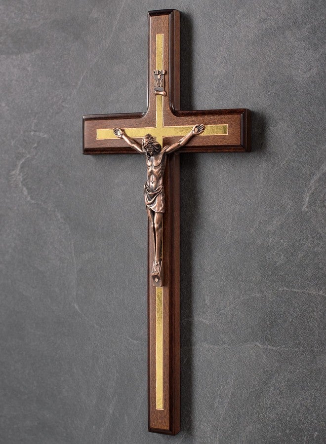 Asterom Handmade Crucifix Wall Cross - Wooden Catholic Crucifix - Hanging Crosses for Home Wall Decor - 12 inch - Image 3