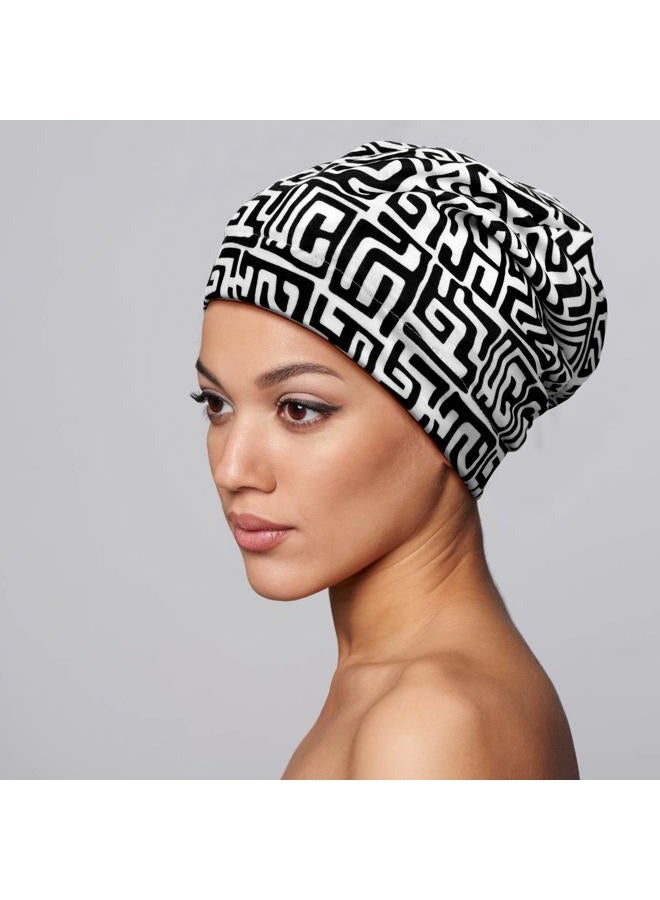 Sintege 6 Pcs Satin Lined Bonnet Sleep Cap for Women Men African Silk Soft Beanie Hair Sleep Wrap for Natural Curly Braids(Bright Patterns) - Image 4