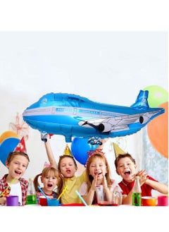 Y&D Airplane Shaped Aluminum Film Balloon, SYOSI 10Pcs Helicopter Balloons Flying Plane Shape For Kids Birthday Party Decoration (Red and Blue Plane)  - Image 2