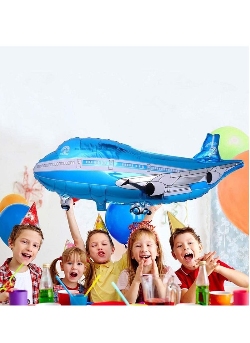 Y&D Airplane Shaped Aluminum Film Balloon, SYOSI 10Pcs Helicopter Balloons Flying Plane Shape For Kids Birthday Party Decoration (Red and Blue Plane)  - Image 2