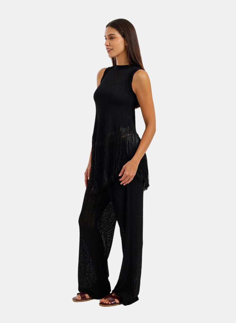 Carina Fringed Perforated Beach Set - Image 3