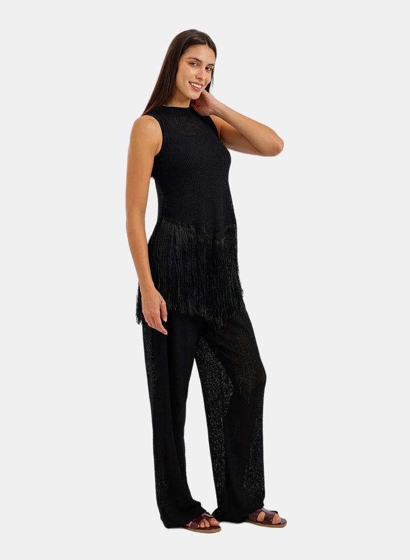Carina Fringed Perforated Beach Set - Image 2