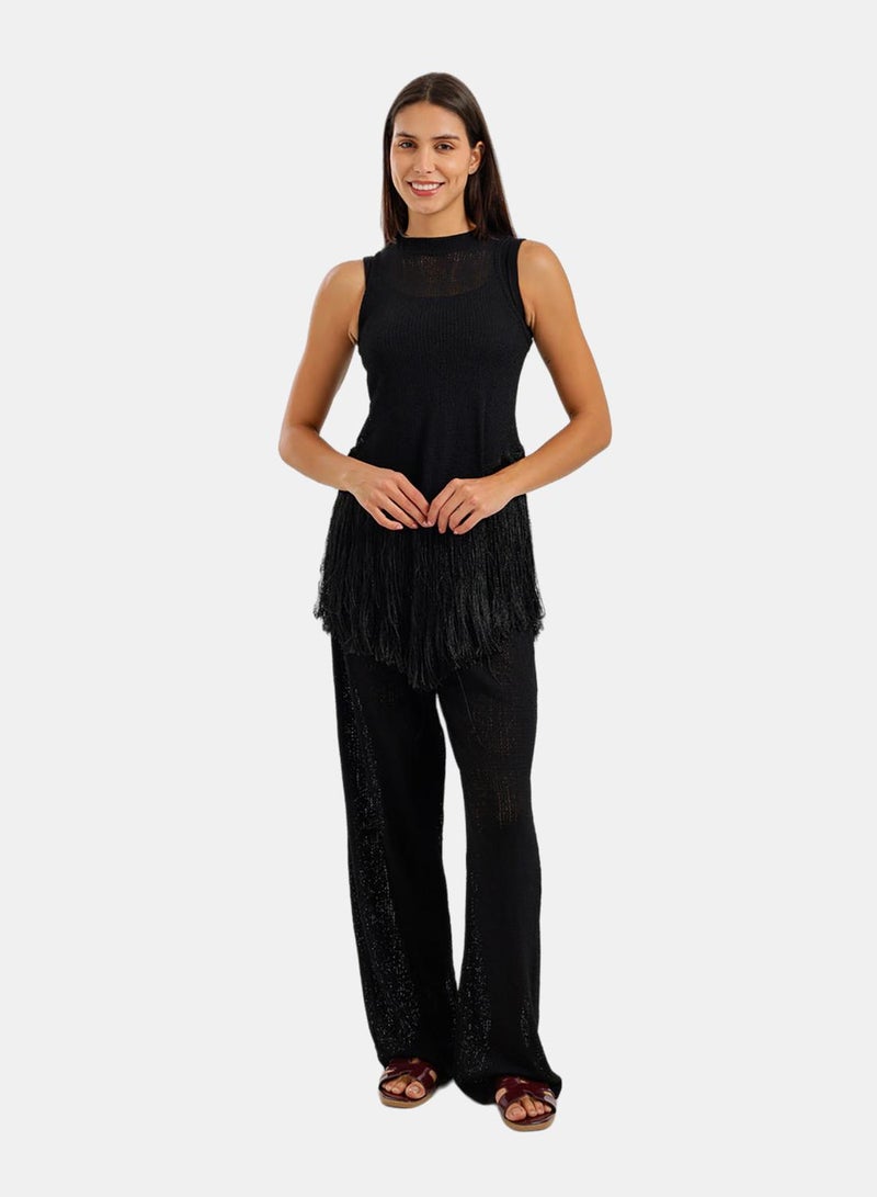 Carina Fringed Perforated Beach Set - Image 1