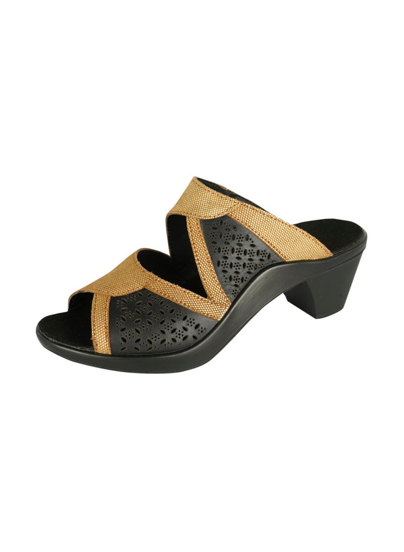 Romika Ladies Block Heel Sandals Camel - Image 3