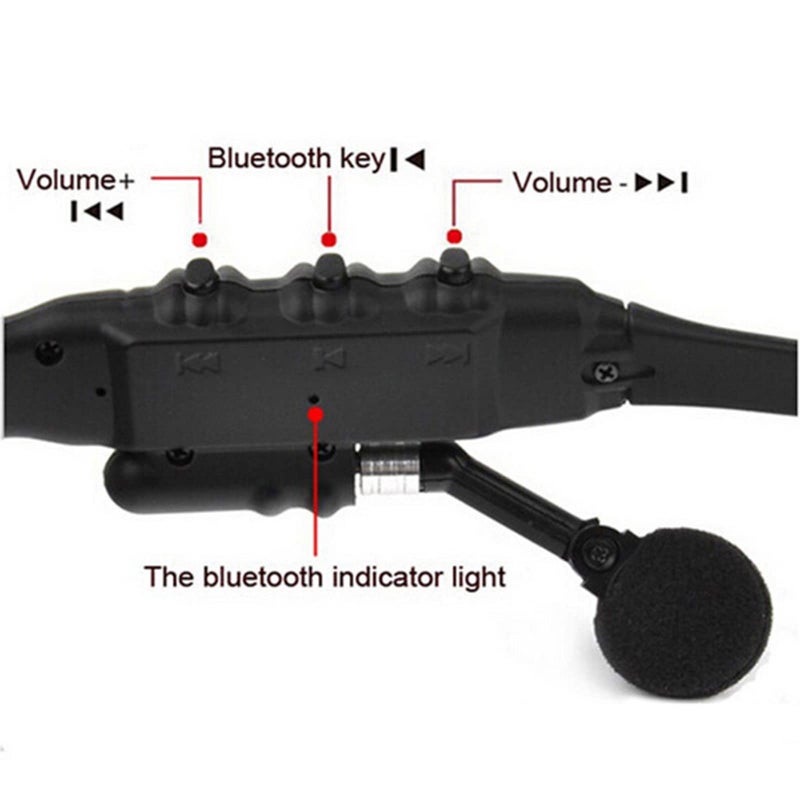 Wireless Bluetooth Sunglasses Anti-ray Stereo 4.1 Music Bluetooth Headphones for Men Support Both Headset and Hands-Free for All Kinds of Cell Phones (Black-Gray)