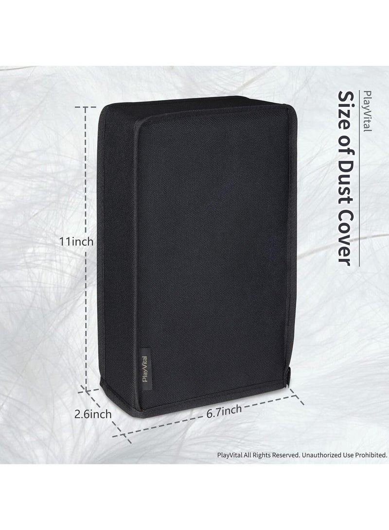 PlayVital Black Nylon Vertical Dust Cover for Xbox Series S Console, Soft Neat Lining Dust Guard, Anti Scratch Waterproof Cover Sleeve for Xbox Series S Console - X3PJ007 - Image 3