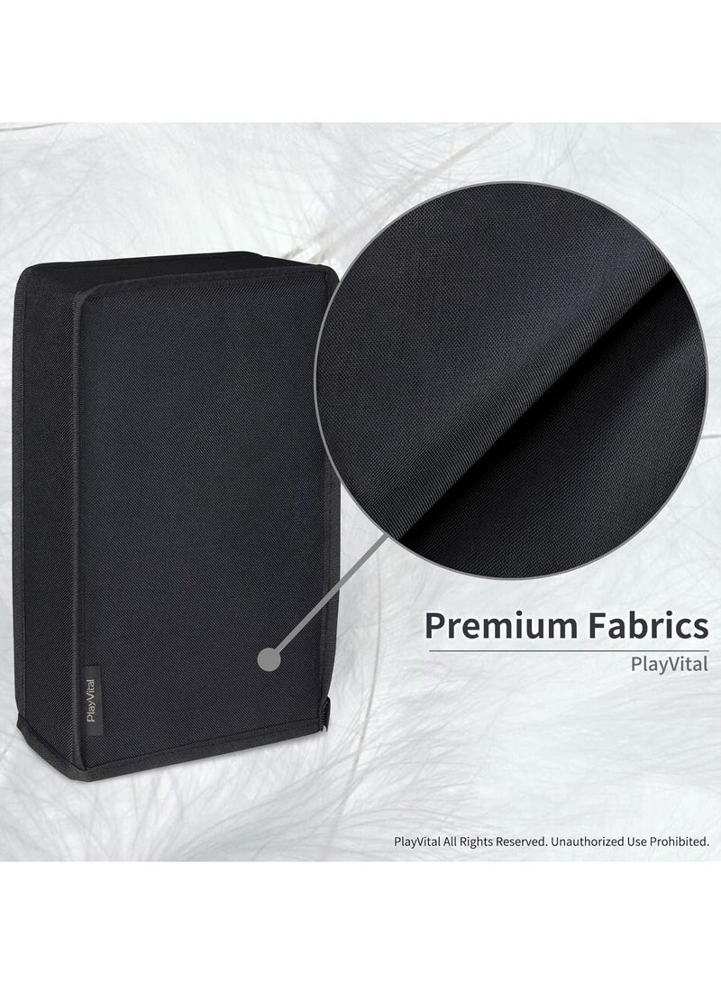 PlayVital Black Nylon Vertical Dust Cover for Xbox Series S Console, Soft Neat Lining Dust Guard, Anti Scratch Waterproof Cover Sleeve for Xbox Series S Console - X3PJ007 - Image 4