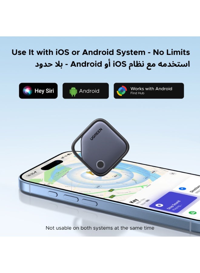 Ugreen FineTrack Duo Smart Tracker AirTag (4 Pack) Support iOS & Android, No App Required, Works With Apple Find My, Apple Tag Rechargeable, 80–100dB, for Key Luggage Passport, for iPhone 17 Pro Max Samsung Galaxy S26 Ultra Black (Fit iOS & Android) - Image 3