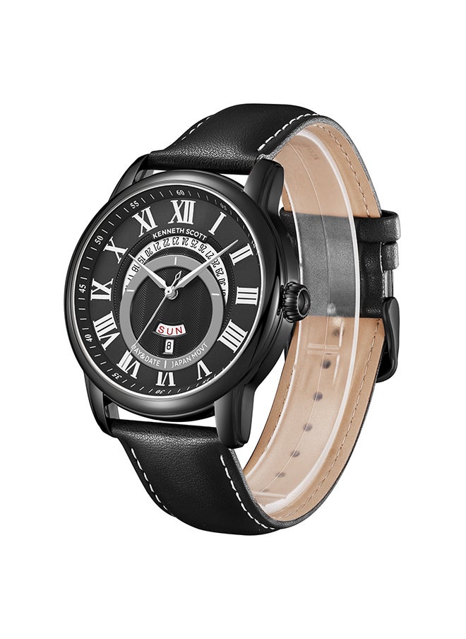 KENNETH SCOTT Men's Black  Dial Analog Watch - K24020-BLBB  - Image 3